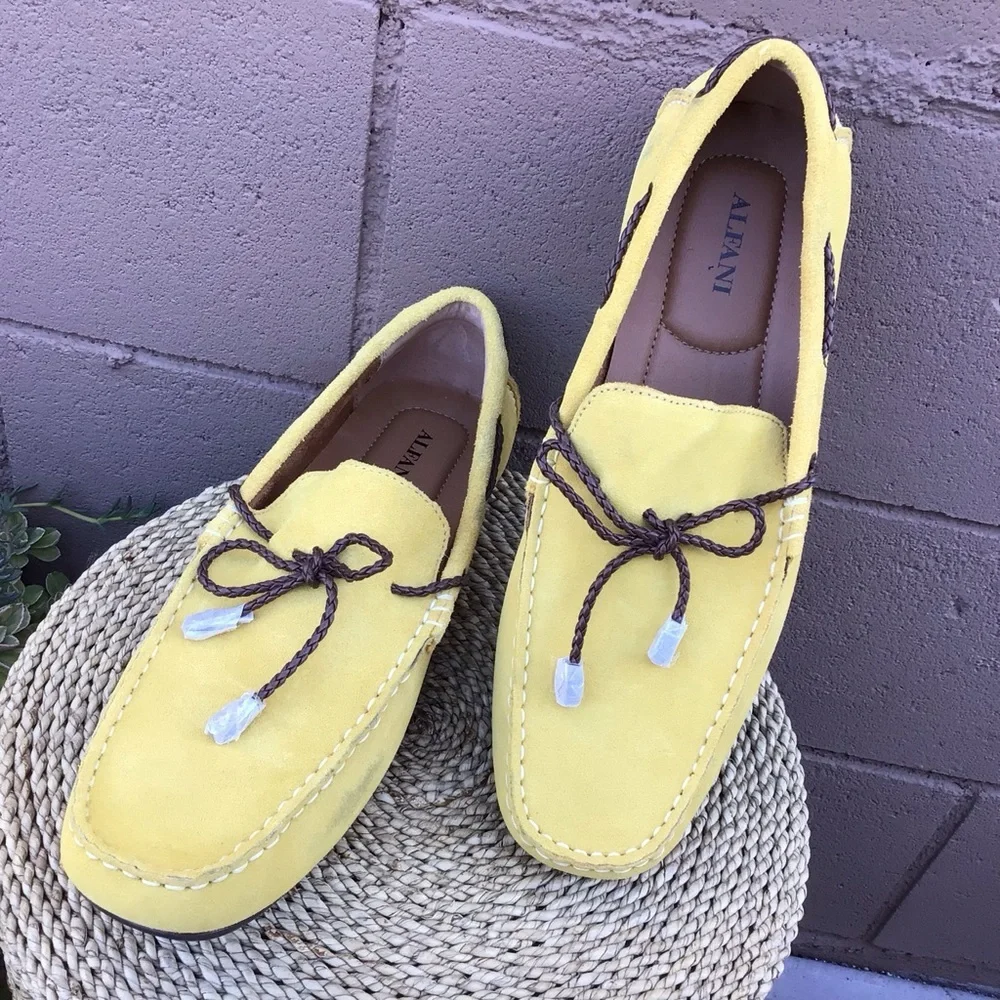 Alfa I Leather Suede Slip On Shoes